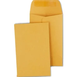 New Staples Kraft #1 Coin Envelopes, 2 1/4" x 3 1/2", Brown, 500/Box (ST19848-CC)