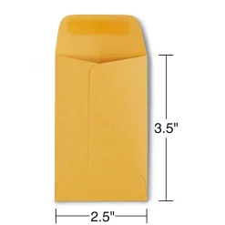New Staples Kraft #1 Coin Envelopes, 2 1/4