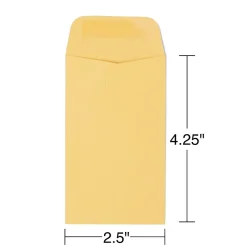 Discount Staples Kraft #3 Coin Envelope, 2 1/2 x 4 1/4, Brown, 500/Box (ST19847-CC)