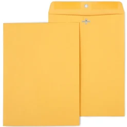 Outlet Staples Kraft Clasp & Moistenable Glue Catalog Envelopes, 9" x 12", Brown, 100/Box (ST187021-CC)