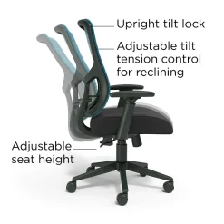 Ergonomic Chairs*Staples Kroy Ergonomic Fabric Swivel Task Chair, (UN59458) Blue