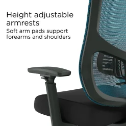 Ergonomic Chairs*Staples Kroy Ergonomic Fabric Swivel Task Chair, (UN59458) Blue