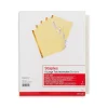 Dividers|Staples Large Tab Insertable Paper Dividers, Clear 5 Tab, Buff (13486/11110)