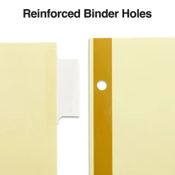 Dividers|Staples Large Tab Insertable Paper Divider, 8 Tabs, Buff with Clear Tabs, 1 Set (18934/11112)