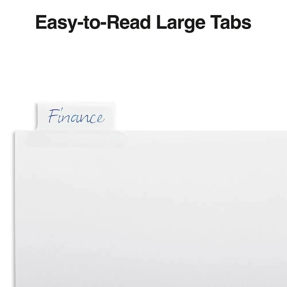 Dividers|Staples Large Tab Insertable Dividers, 8-Tab, Clear (18935/11124)
