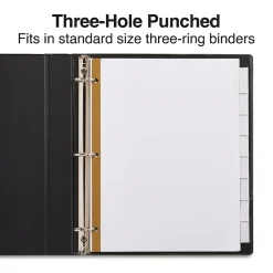 Dividers|Staples Large Tab Insertable Dividers, 8-Tab, Clear (18935/11124)