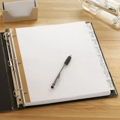 Dividers|Staples Large Tab Insertable Dividers, 8-Tab, Clear (18935/11124)