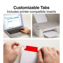 Dividers|Staples Large Tab Insertable Dividers, 5-Tab, Assorted Colors (13489/11121)