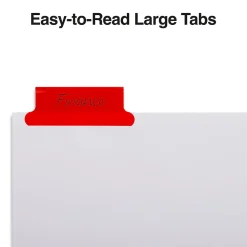 Dividers|Staples Large Tab Insertable Dividers, 5-Tab, Assorted Colors (13489/11121)