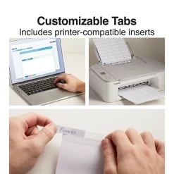 Dividers|Staples Large Tab Insertable Dividers, 5-Tab, Clear (13491/11122)