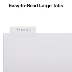 Dividers|Staples Large Tab Insertable Dividers, 5-Tab, Clear (13491/11122)