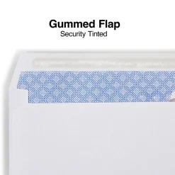 Discount Staples Laser Check Size Gummed Security Tinted Business Envelopes, 3 5/8" x 8 7/8", Wove White, 1000/Box (381898/17046)