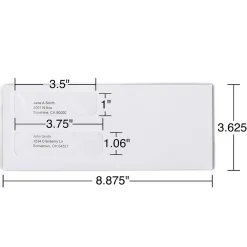 Discount Staples Laser Check Size Gummed Security Tinted Business Envelopes, 3 5/8