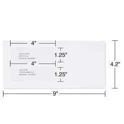 Outlet Staples Laser Forms Double Window Envelopes, Wove White, 500/Box (ST473949-CC)