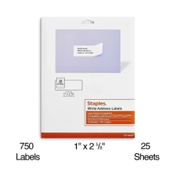 Clearance Staples Laser/Inkjet Address Labels, 1