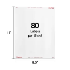 Best Staples Laser/Inkjet Address Labels, 1/2