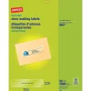 Outlet Staples Laser/Inkjet Address Labels, 1" x 4", Clear, 20 Labels/Sheet, 50 Sheets/Box, 1000 Labels/Box (18082)