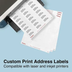 Hot Staples Laser/Inkjet Address Labels Address Labels, 1 X 2 5/8