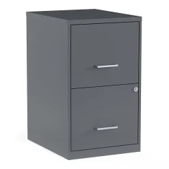 File Cabinets*Staples Light Duty 2-Drawer Mobile Vertical File Cabinet, Letter Size, Lockable, 24.1"H x 14.3"W x 18"D, Charcoal (ST52143-CC)