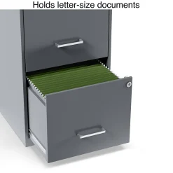 File Cabinets*Staples Light Duty 2-Drawer Mobile Vertical File Cabinet, Letter Size, Lockable, 24.1