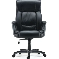 Office Chairs*Staples Lockland Ergonomic Leather Managers Big & Tall Chair, 400 lb. Capacity, Black (58067)