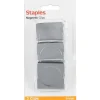 Clips & Fasteners|Staples Magnetic Clips, 1.75"W, Silver, 3/Pack (10596)
