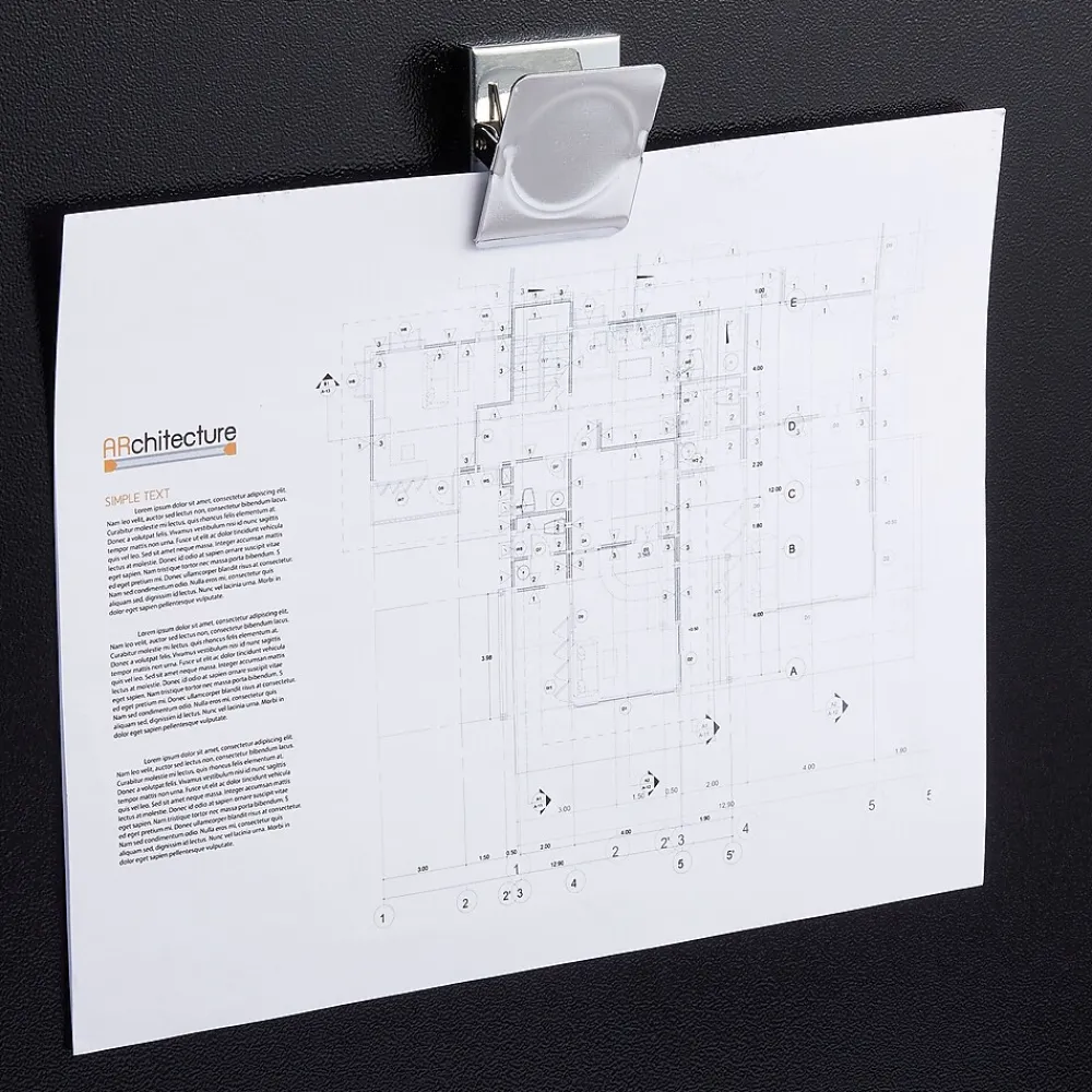 Clips & Fasteners|Staples Magnetic Clips, 1.75"W, Silver, 3/Pack (10596)