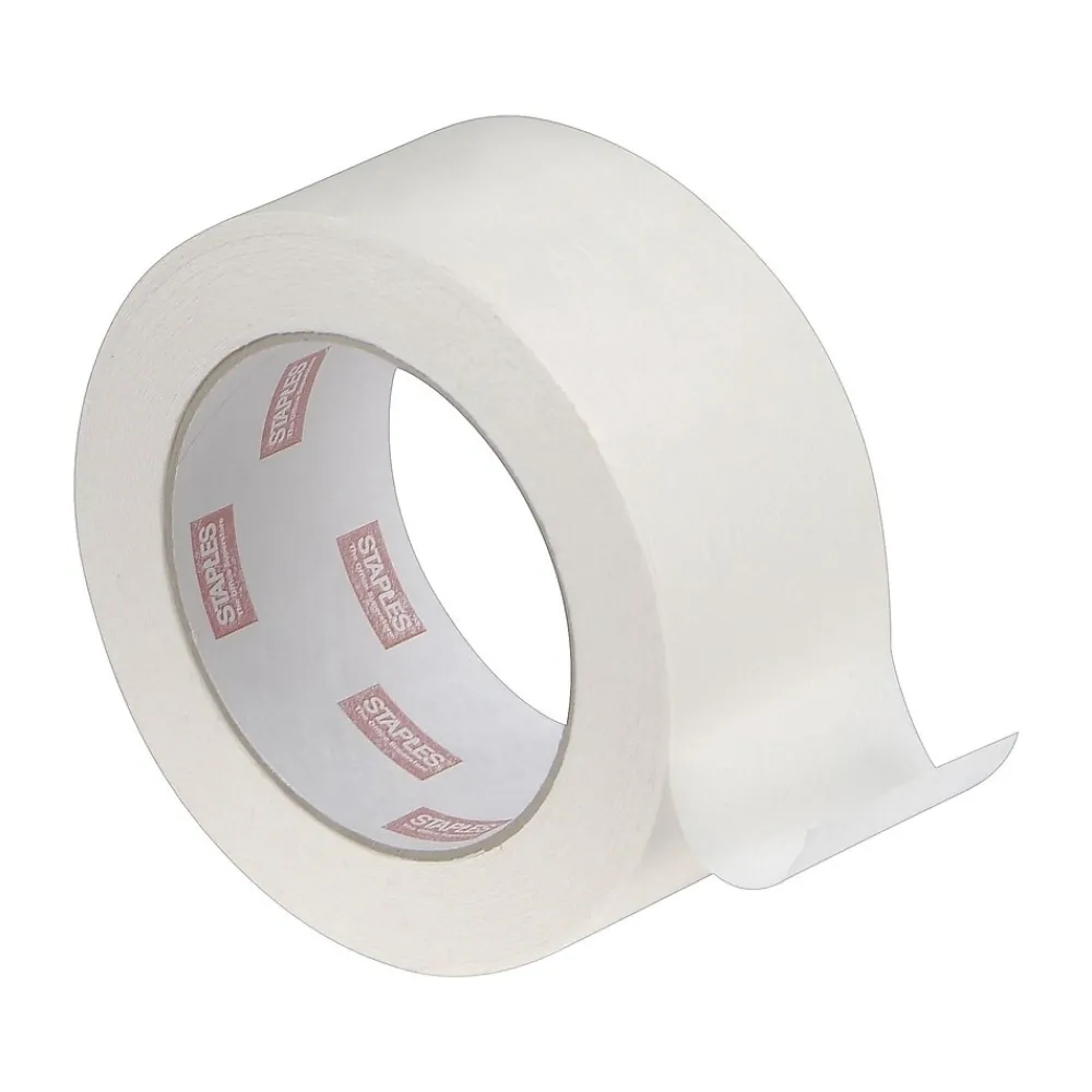 Clearance Staples Masking Tape, 1.89" x 60 yds., Natural, 2/Pack (468405-CC)