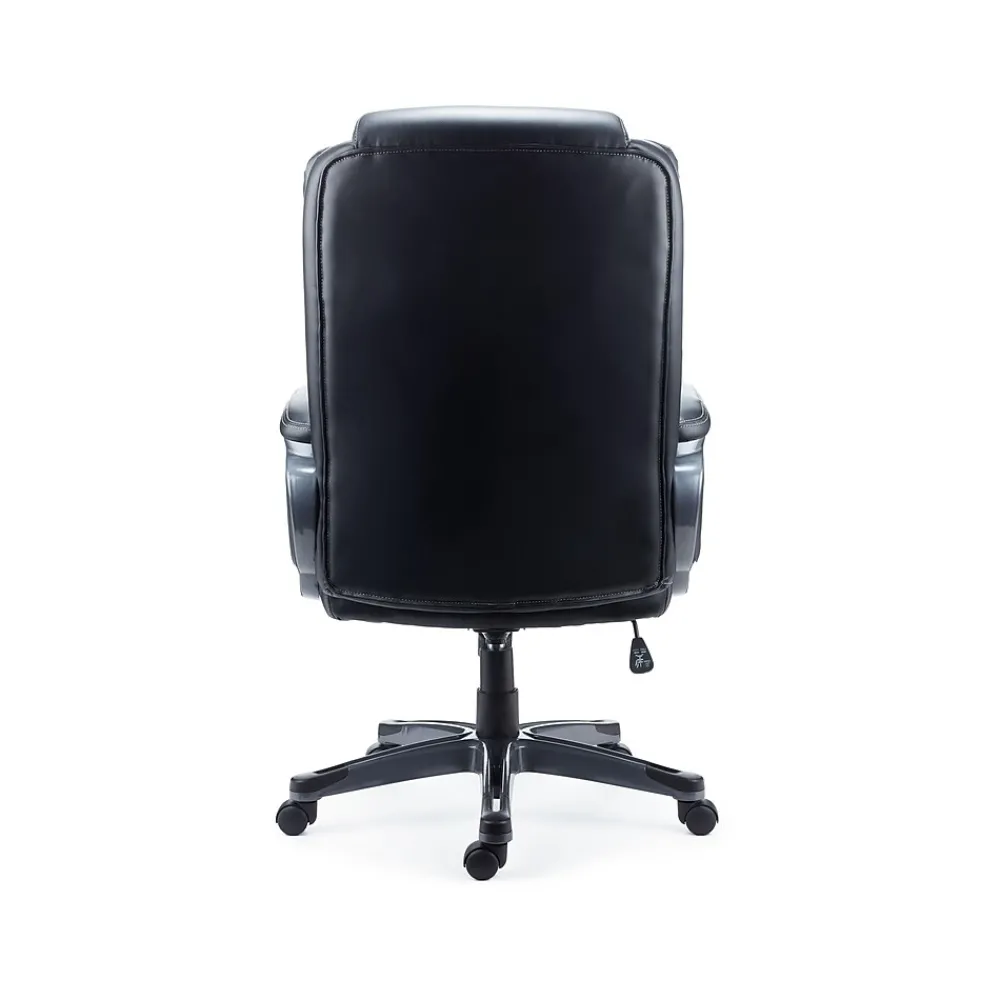 Office Chairs*Staples Mcallum Ergonomic Bonded Leather Swivel Manager Chair, (51473) Black