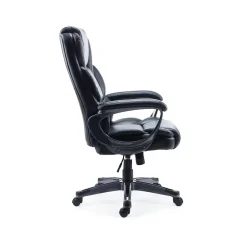 Office Chairs*Staples Mcallum Ergonomic Bonded Leather Swivel Manager Chair, (51473) Black