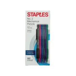 Pencils|Staples ® Mechanical Pencil, 0.7mm, #2 Medium Lead, Dozen (29082-CC)
