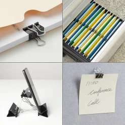 Clips & Fasteners|Staples Medium Binder Clips, Medium, Black, 576/Carton (32003)