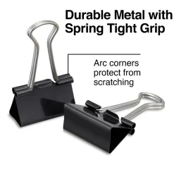 Clips & Fasteners|Staples Medium Binder Clips, 0.63