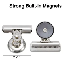 Clips & Fasteners|Staples Medium Bulldog Clips, Silver, 12 Clips/Pack (ST17695/17695)