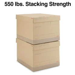 File Storage|Staples Medium Duty File Box, Lift Off Lid, Letter/Legal, Brown/Gray, 12/Carton (TR59213)