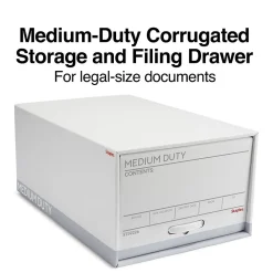File Storage|Staples Medium Duty File Drawers, Legal, White/Gray, 6/Carton (TR59226)