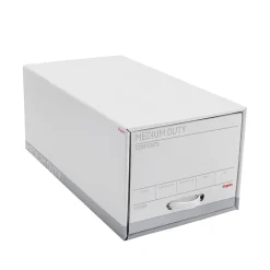 File Storage|Staples Medium Duty File Drawers, Letter, White/Gray, 6/Carton (TR59225)