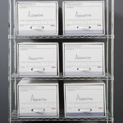 File Storage|Staples Medium Duty File Drawers, Letter, White/Gray, 6/Carton (TR59225)