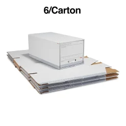 File Storage|Staples Medium Duty File Drawers, Letter, White/Gray, 6/Carton (TR59225)