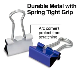 Clips & Fasteners|Staples Mini Binder Clips, 0.25" Capacity, Assorted Colors, 60 Clips/Pack (ST15347/15347)
