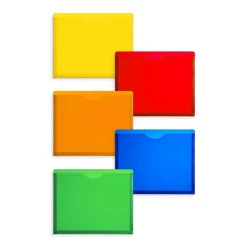 File Folders|Staples Moisture Resistant File Pockets, Letter Size, Assorted Colors, 10/Pack (TR18372)