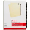 Dividers|Staples Monthly Pre-Printed Monthly Paper Divider, Jan-Dec, Buff with Black Tabs, 1 Set (13551/11484)