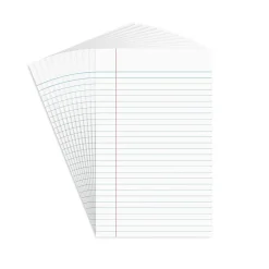 Notepads|Staples Notepads, 5" x 8", Narrow Ruled, , 50 Sheets/Pad, Dozen Pads/Pack (ST57330) White