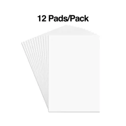 Notepads|Staples Notepads, 3" x 5", Unruled, White, 100 Sheets/Pad, Dozen Pads/Pack (ST57337)