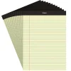 Subject Notebooks|Staples Notepads, 8.5" x 11.75", Wide Ruled, Canary, 50 Sheets/Pad, Dozen (ST57300)
