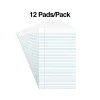 Notepads|Staples Notepads, 8.5" x 14", Wide Ruled, White, 50 Sheets/Pad, Dozen Pads/Pack (ST57335)