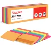 Sticky Notes*Staples Notes, 3" x 5", Pool Party Collection, 100 Sheet/Pad, 12 Pads/Pack (S-35BR12)