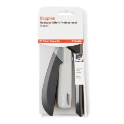Staplers|Staples One-Touch Desktop Stapler, 28 Sheet Capacity, Black/Silver, 500 (44426)