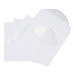 Best Staples Open End CD/DVD Envelopes, 5" x 5", White, 50/Box (12257)