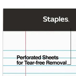 Notepads|Staples ® Perforated Mini Legal Writing Pads - Narrow Ruled, 3.5